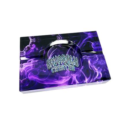 SAVAGELY CREATED CRYSTAL ASH TRAY 6" (LIMITED EDITION)