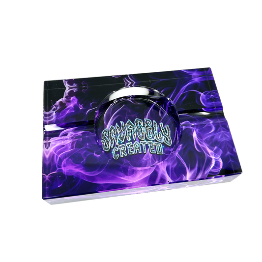 SAVAGELY CREATED CRYSTAL ASH TRAY 6" (LIMITED EDITION)